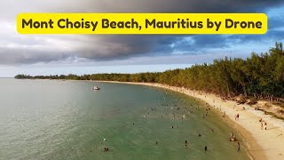 Mont Choisy Beach from Above Stunning Drone Views in Mauritius [upl. by Demetria108]