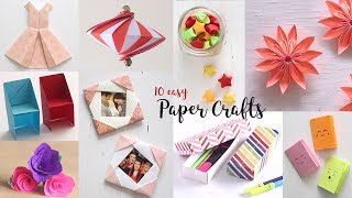 10 Easy Paper Crafts Compilation  DIY Craft Ideas  Art All The Way [upl. by Louisette]