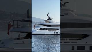 Luxury yacht ACE 87m  Lurssen monaco yacht show 2023  departing port hercules [upl. by Eem]