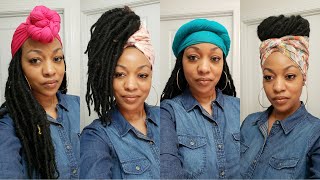 5 EASY HEADWRAPS for Faux Locs amp Braids [upl. by Boor]