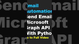 MICROSOFT Graph API with Python Azure Graph API in Postman grphapi emailautomation [upl. by Borden546]