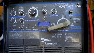 How To Set Up An Old Miller Syncrowave 250 For Stick Welding Generator Welder [upl. by Oberon]