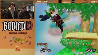 zoist  Ampp Luigi vs Ossify Marth  Singles  Div 1 Winners Quarters  Bodied 10 [upl. by Kacey]