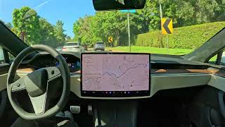 Tesla FSD 1241 Gardena to West Hollywood Hands Free with Zero Interventions [upl. by Laeria]