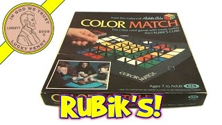 How To Play The Vintage Game 1982 Color Match Rubiks Cube Family Card Game by Ideal Toys [upl. by Ylram]