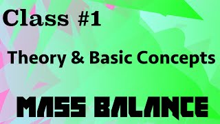 Theory and Basic Concepts in Mass Balance  Mass Balance Class 01 [upl. by Pet]