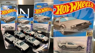 2022 Hot Wheels BTTF DeLorean Time Machine main lines and prototypes [upl. by Nyllij]