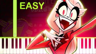 HAZBIN HOTEL THEME  EASY Piano Tutorial [upl. by Bolme689]