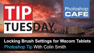 Photoshop Pressure with a Wacom Tablet lock brush settings Photoshop Tip [upl. by Adniral]