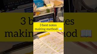 3 BEST NOTES MAKING METHOD HOW TO TAKE NOTES shorts [upl. by Nnylyaj510]