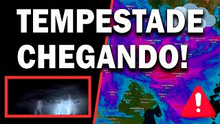 🔴 TEMPESTADE HOJE 🔴 TEMPESTADE CHEGANDO E CHUVA VOLUMOSA  ALERTA LARANJA P TEMPESTADES [upl. by Zackariah984]