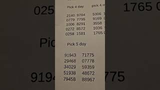 pick 3 pick 4 lottery number s [upl. by Edgell]