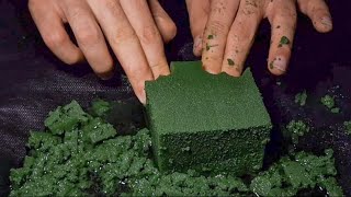 ASMR cutting and crushing wet floral foam sponge ASMR [upl. by Layla]