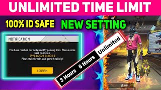 FREE FIRE TIME LIMIT KAISE HATAYE PROBLEM SOLUTION WITHOUT VPN BADHAYA FF MAX NEW SETTING [upl. by Moreen]