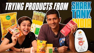 Trying Shark Tank India FampB Products [upl. by Ekalb]