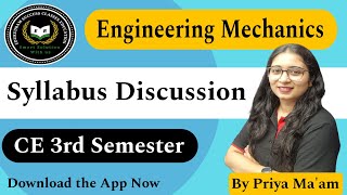 Engineering Mechanics Syllabus Discussion  CE 3rd Semester  Engineering Mechanics By Priya Mam [upl. by Ottavia]