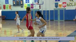 Clifford Smart Middle School vs Geisler Middle School 8th Girls Basketball [upl. by Moth]