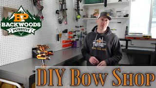 DIY Garage Bow Shop Setup  My Home Bow Shop Setup [upl. by Aihsram]