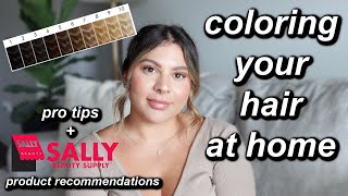 HOW TO DYE YOUR HAIR AT HOME LIKE A PRO WITH SALLYS PRODUCTS  HAIRDRESSER TIPS amp RECOMMENDATIONS [upl. by Anaugal798]