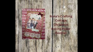 CRAFT WITH ME  LETS MAKE A CHRISTMAS BOOKLET OUT OF BAKING PAPER [upl. by Brenda]