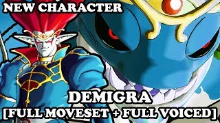 HIDDEN PLAYABLE DLC 6 CHARACTER  Demigra amp His Demon Form Full Moveset  Voiced Dragon Ball XV2 [upl. by Eremehc732]