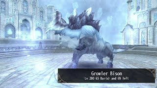 Toram Raid boss battle  Beast VS Growler Bison Lv 280 [upl. by Haerle737]