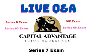 Series 7 ExamLive QampA 830 ET Tonight FINRA and NASAA Exams [upl. by Oribella]