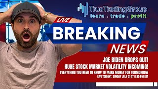 🔴STOCK MARKET LIVE Biden Out The Trump Trade is Back amp How to Profit on Inflation Data amp Earnings [upl. by Yasmin560]