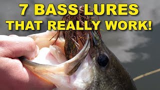 7 Best Bass Lures That Work Year Round  Bass Fishing [upl. by Ordnagela]