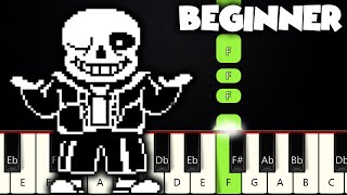 Megalovania  Undertale  BEGINNER PIANO TUTORIAL  SHEET MUSIC by Betacustic [upl. by Landau]