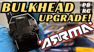 UPGRADE BULKHEAD FOR 6s ARRMA  TREAL 7075 ALUMINUM [upl. by Eelame]