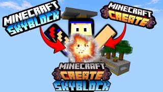 My First Time Playing SKYBLOCK But With CREATE  Episode 1 [upl. by Elodia851]