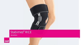 medi Stabimed® RICE Softorthese anlegen  Anleitung Patientinnen – Knieorthese anziehen [upl. by Sib]