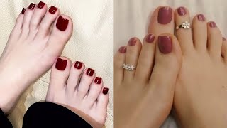 Heavenly gorgeous and divine toe nails color pedicure top trends for ladies to style for new year 😍 [upl. by Rochkind]