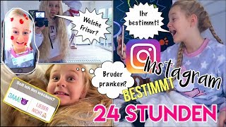 24 STUNDEN bestimmt INSTAGRAM MEIN LEBEN 😳🙈  Mavie Noelle Family Living [upl. by Adnovad]