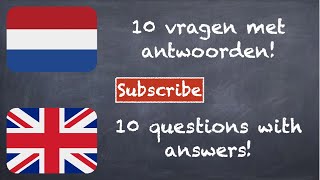 NT2 A0A2 2minute Dutch Conversation Beginner Friendly 10 questions and answers learndutch [upl. by Nageet]