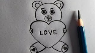 How to draw a cute teddy bear  How to Draw teddy bear 🧸 teddy bear drawing ‎Diptiartandcraft [upl. by Afirahs862]