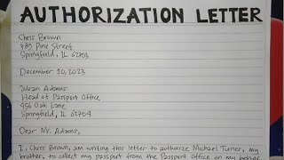 How To Write An Authorization Letter Step by Step Guide  Writing Practices [upl. by Anec]