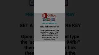 Free Activation Key for Microsoft office hack youtube technology tech techno [upl. by Enomrej]