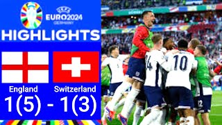 England vs Switzerland 15  13 Highlights Quarter final Euro 2024 [upl. by Meirrak]