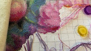 Cross Stitch Tutorial New Colourflow Parking Method [upl. by Tecil]