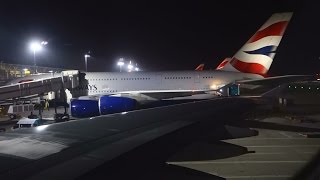 A380 British Airways Cabin Crew announcement after landing Heathrow [upl. by Blackwell]