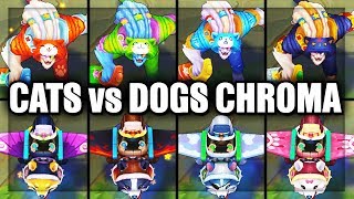 All New CATS vs DOGS Chroma Skins Spotlight Pretty Kitty Rengar Meowrick Corgi League of Legends [upl. by Janene]