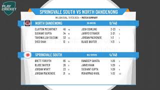 Dandenong District CA  Semi Final 2  Grand Final  Springvale South v North Dandenong [upl. by Retsel]