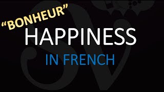 How do you say Happiness in French BONHEUR Siri Tik Tok Meme Eplxained [upl. by Iuq]