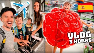 VIAGEM EM FAMÍLIA PARA ESPANHA Vlog de 3 Horas Completo  Familia Brancoala [upl. by Anilehs]