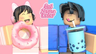 Eat Same Color Challenge  Roblox [upl. by Annia]