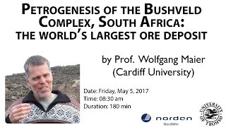 Petrogenesis of the Bushveld Complex South Africa by Wolfgang Maier [upl. by Einial]