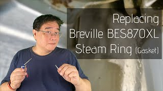 【How to replace Breville BES870XL Steam Ring  Seal  gasket 💧🔧🧰】 [upl. by Ahtivak53]