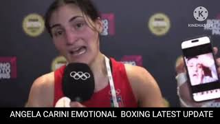 Angela carini emotional Angela carini latest update Olympic 2024 [upl. by Muffin364]